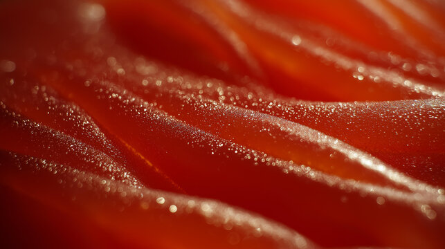 ASMR close up of jelly texture with rubbery surface in soft focus satisfying sensory macro detail