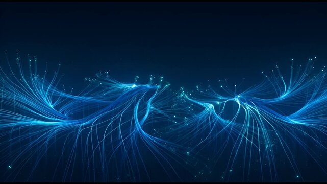 Intricate blue neural network patterns against a dark background.