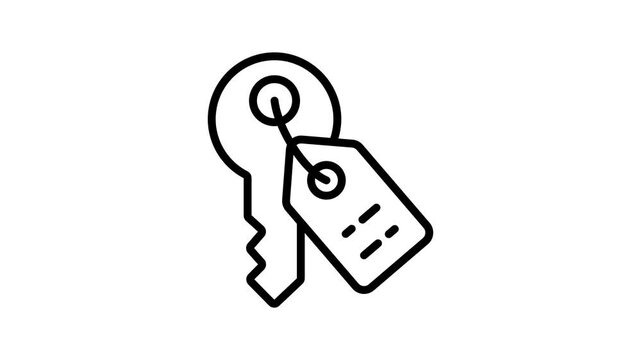 Have a look at this outline animated icon of home keychain
