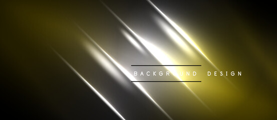 Obraz premium Abstract background features diagonal lines, gold, silver hues. Dark edges create dramatic contrast, modern aesthetic.