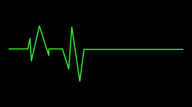 Heartbeat flatline on a monitor. Suitable for medical, health, and emergencyrelated designs, presentations, and concepts.