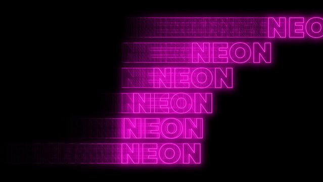 Kinetic Neon Title 64 &ndash; Futuristic Glowing Typography Animation, Dynamic Text Intro, Cyberpunk Style Motion Graphics, Modern Promo and Social Media Title Template