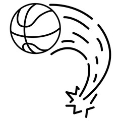Basketball icon vector. Three pointer Illustration sign. Throwing the ball symbol or logo. © Denys