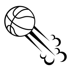 Basketball icon vector. Three pointer Illustration sign. Throwing the ball symbol or logo. © Denys