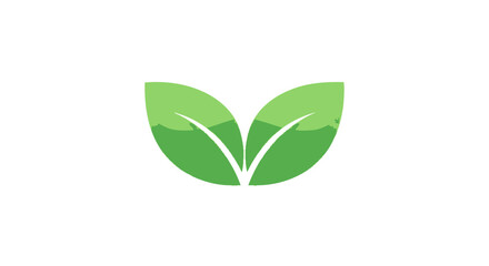 Minimal Leaf Eco Concept Illustration
