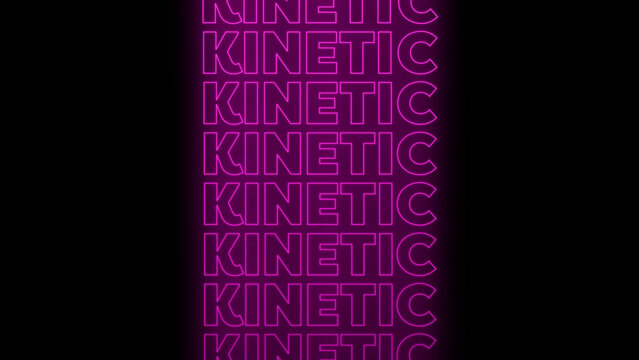 Kinetic Neon Title 112 &ndash; Futuristic Glowing Typography Animation, Dynamic Text Intro, Cyberpunk Style Motion Graphics, Modern Promo and Social Media Title Template