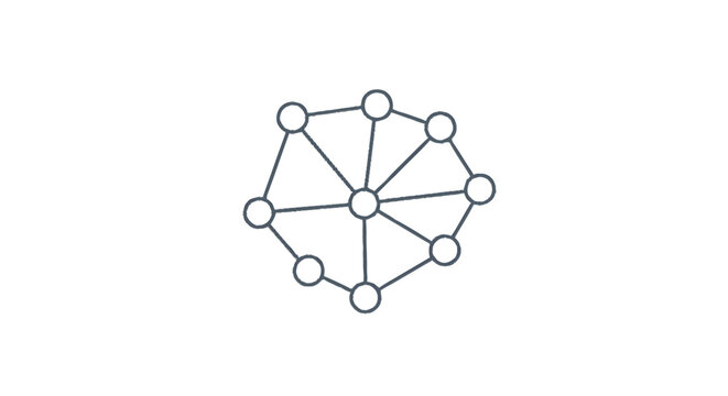 Abstract Network Diagram with Connected Nodes and Lines.