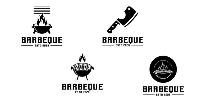 Bbq logo collection illustration template