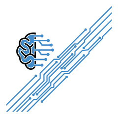 Neural network and circuit brain: futuristic ai and technology concept