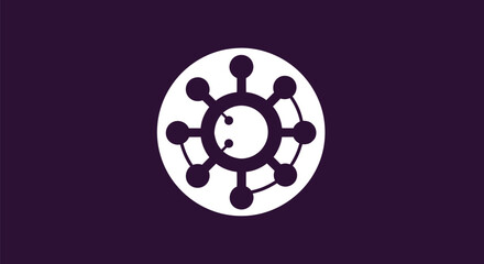 Fototapeta premium Abstract Network Structure Symbol Representing Connection and Data.