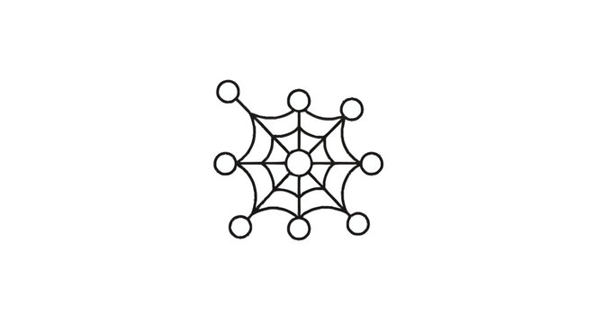 Abstract Spider Web Network Connection Symbol.