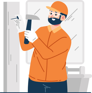 renovate technician character illustration