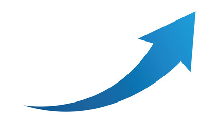 Blue arrow pointing upwards to the right