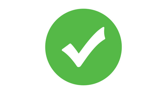 Green checkmark icon on white background