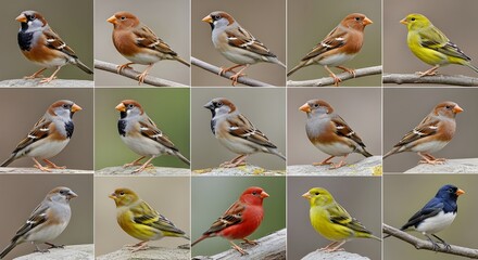 Fototapeta premium set of birds