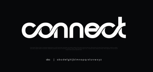 Abstract technology science alphabet lowercase font. digital space typography vector illustration design  © fonteraa