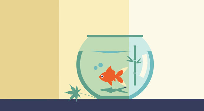Minimal Goldfish Summer Concept