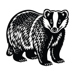 Fototapeta premium Vector badger illustration