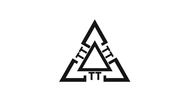 Geometric Triangle Logo Design Element.