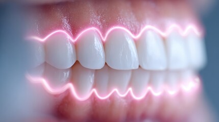 Obraz premium Mineral enamel structure concept with scientific and medical focus