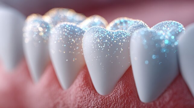 Enamel microstructure concept under scientific laboratory observation