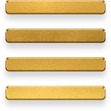 Metallic gold bars icon representing justified text alignment layout