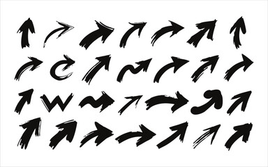 Doodle Arrow Set Outline Style