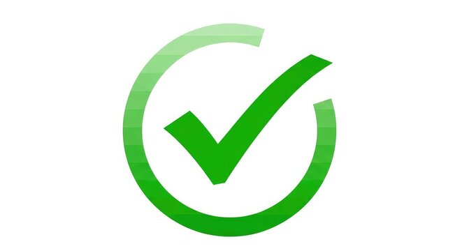 Green checkmark icon with gradient effect