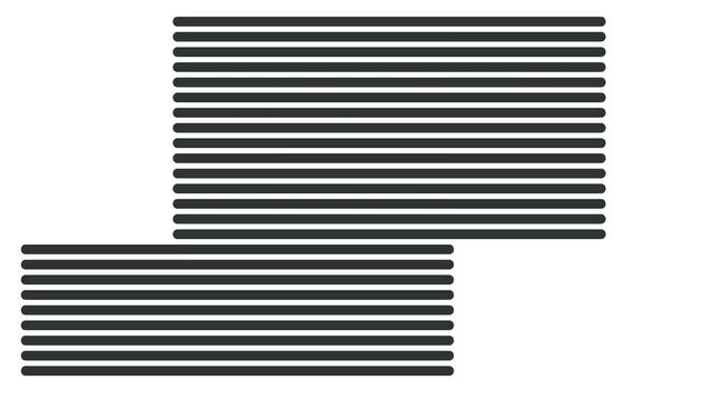Horizontal sticks or lines move from one side to the other part of the canvas.