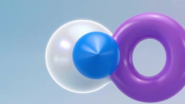 Smooth Geometric Shapes Morphing Loop - Abstract Modern Motion Background Animation