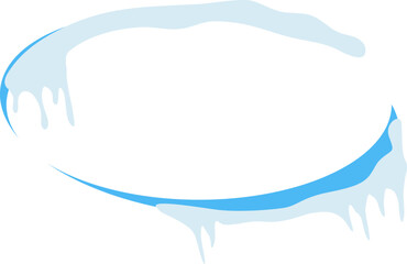 Obraz premium Frozen Banner Label Promotion. Vector isolated.