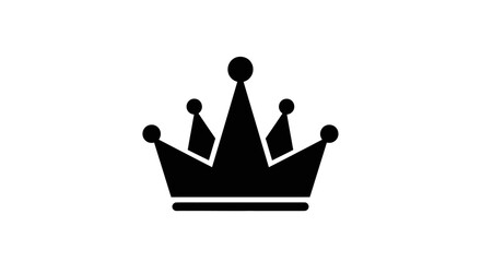 Black Crown Icon Symbol Royalty.