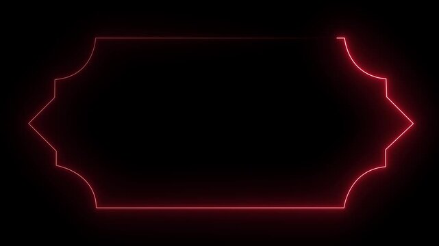 Futuristic Neon Border Frame Animation &ndash; Glowing Rectangular Loop for Digital Signage & Video Overlay