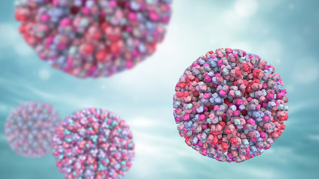 Bluetongue virus virion, 3D illustration