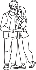 Obraz premium illustration of a happy couple