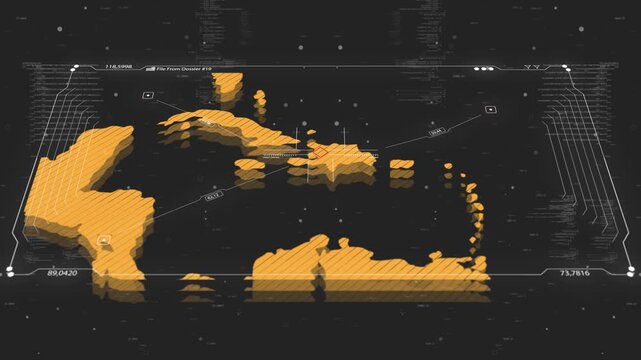 A cinematic intelligence briefing map for piracy. Great for intelligence briefs, secret missions, covert operations.
13 sec clip of a world map of Haiti. 30fps
4k