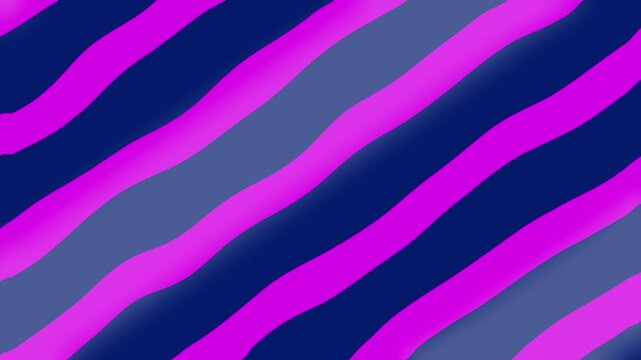 Abstract wavy purple and blue gradient stripes seamless background loop motion HD 4k animation video