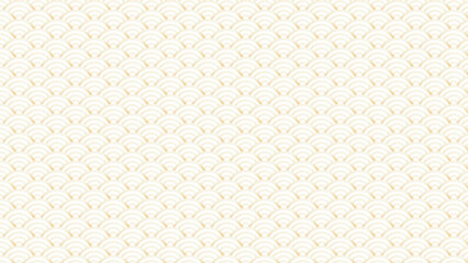 青海波模様の金色の和風の模様背景