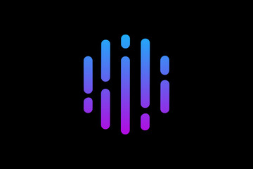 Obraz premium Sound Waves Vector Logo Premium 