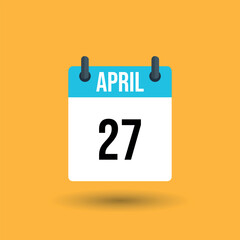Fototapeta premium Calendar page april 27 date
