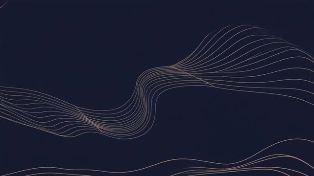 Futuristic looping navy blue metallic sheen lines sliding elegantly seamless surreal ambience cascading softly abstract unique cinematic loop version two