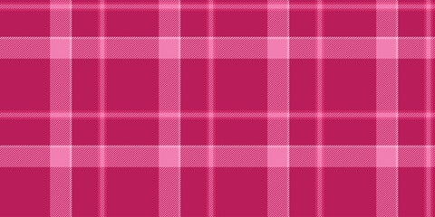 Romance texture check fabric, trend background pattern seamless. Vintage vector tartan textile plaid in pink and naughty pink colors.