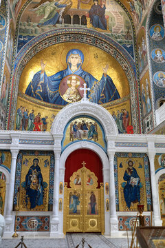 Interior of Annunciation Cathedral at the Diveyevo Monastery