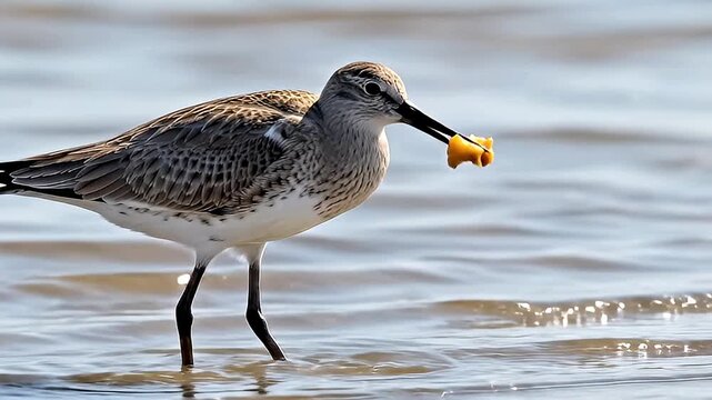 grey heron on the beach
