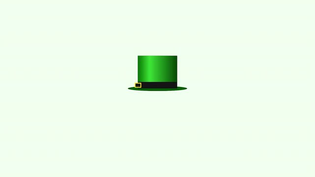 Leprechaun hat 3D rotation animation