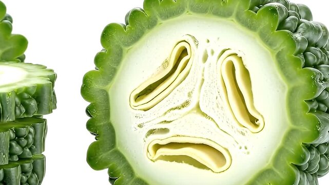 cucumber slices isolated on white background