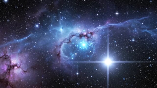 Vivid Image of the Milky Way Galaxy with Bright Stars and Cosmic Dust, Ideal for Space Exploration and Astronomy Themes
