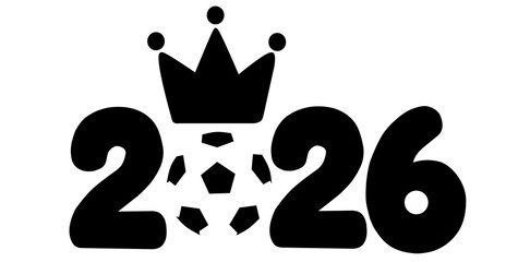 World Football Tournament 2026 Typography Illustration