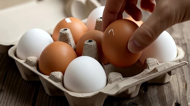 chicken eggs in a basket