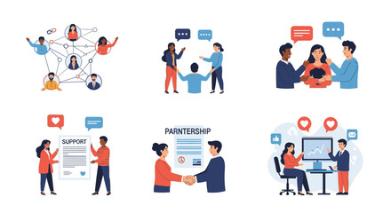 Fototapeta premium Business Partnership Support and Team Collaboration Concept